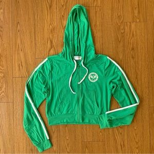 Streetwear Society Green Cropped Venice Beach Tennis Club Hoodie